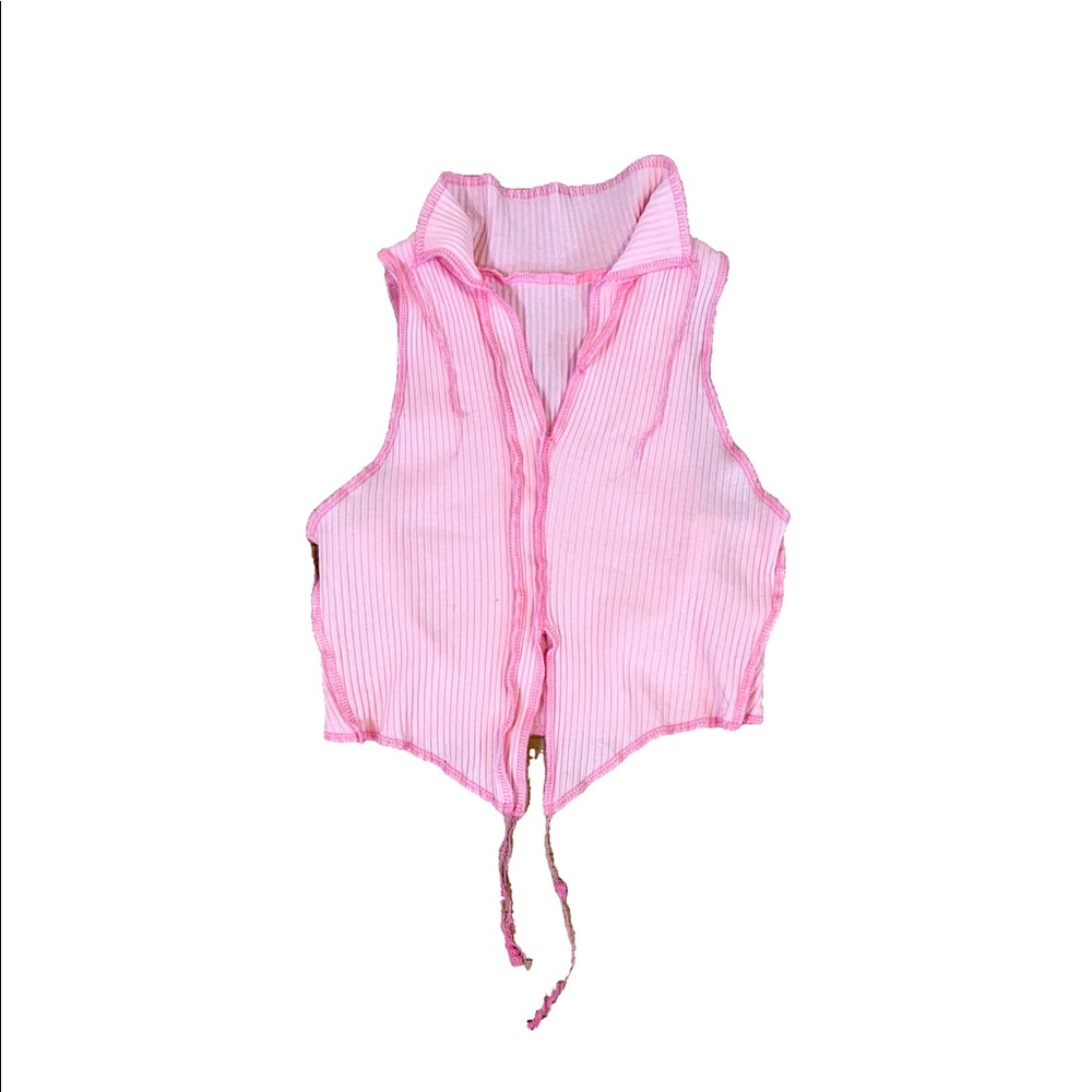 Pink Crop Tank Top
